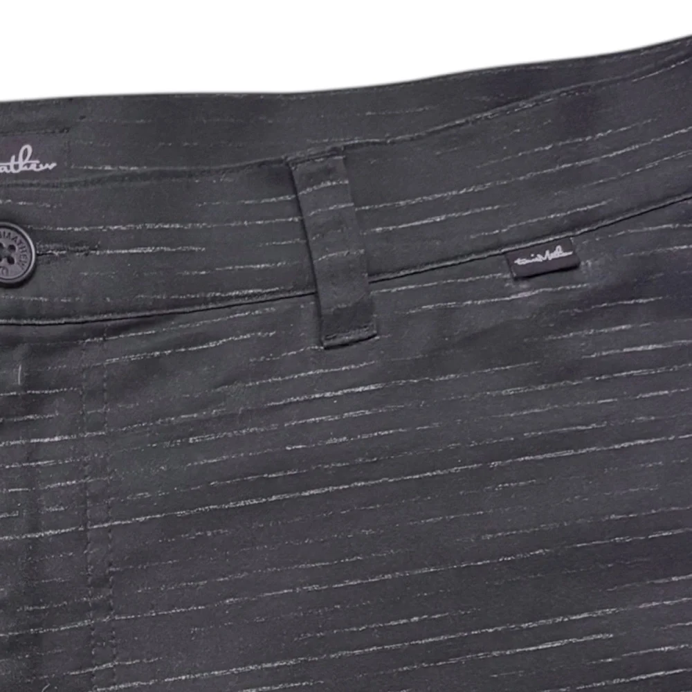 Travis Mathew Beck Performance Golf Shorts Heathered Blue Black Stretch 38